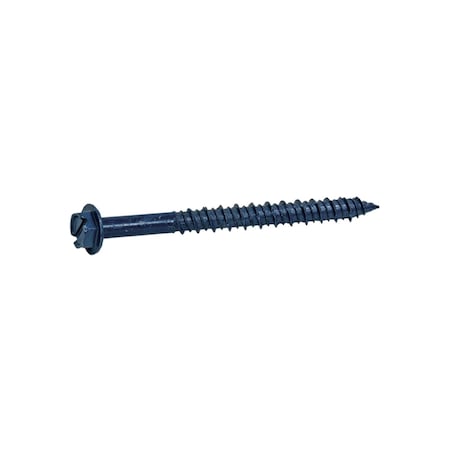 Grip-Rite Concrete Screw, 1/4" Dia., Steel Hex Head 100 PK HC42341C